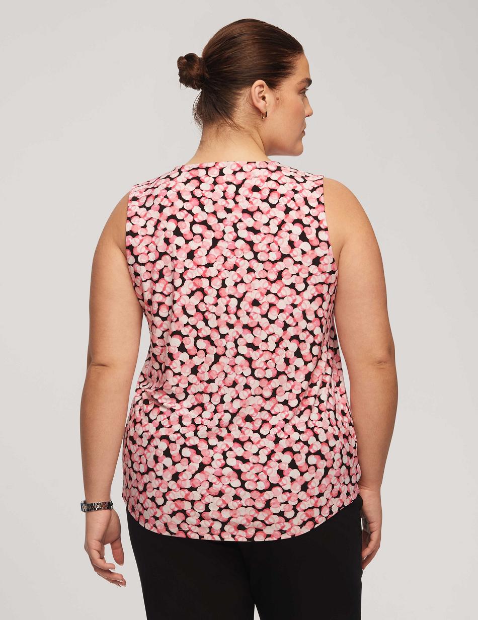 Grande Taille Anne Klein Printed Ity Pleat Front Shell   | HEH-7905018